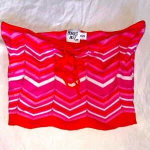 Princess Polly Chevron Knit Crop Top - Pink and Orange